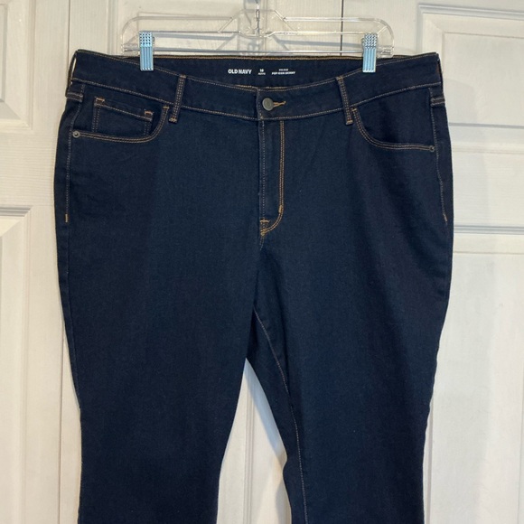 🐸 Old Navy Pop Icon Skinny Blue Denim Jeans - 18 Petite - Picture 2 of 8